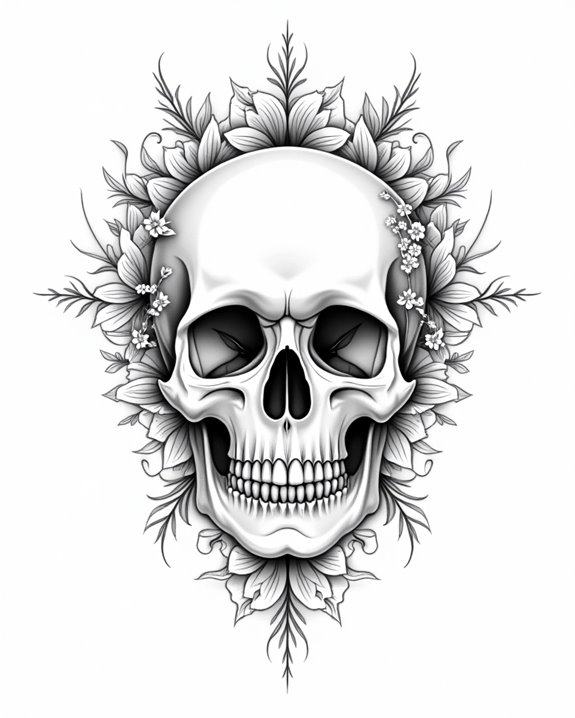 surrealist skull tattoo symbolism
