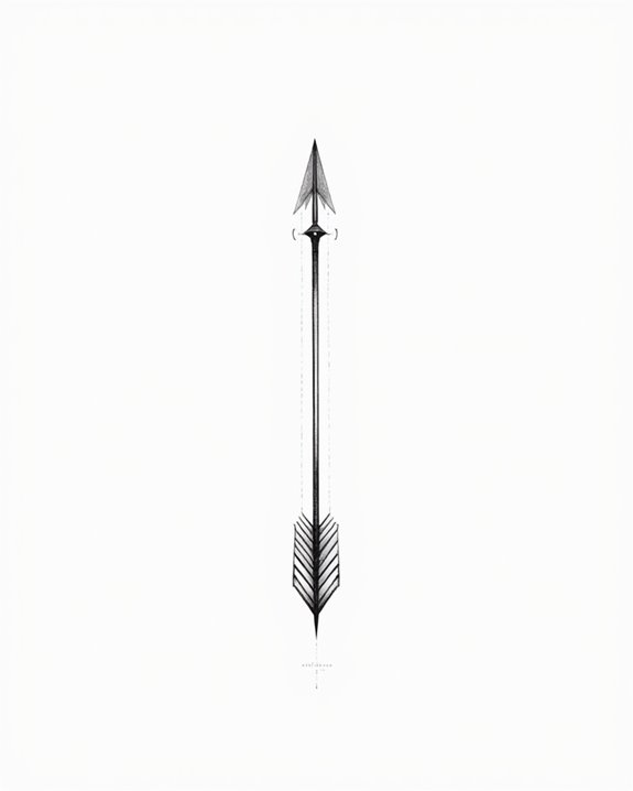 symbolic fine line arrow