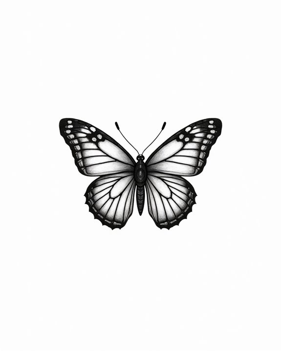 symmetric geometric insect tattoos