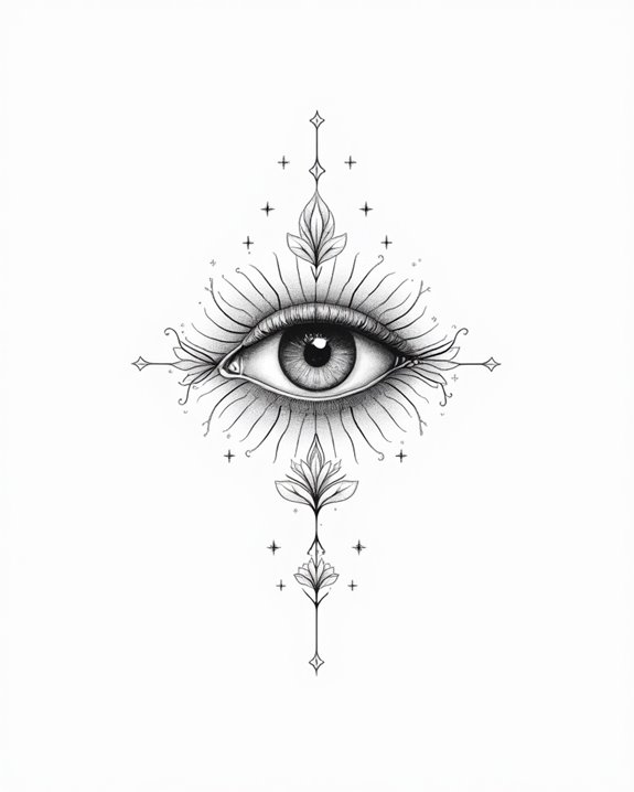 symmetrical eye tattoo artistry