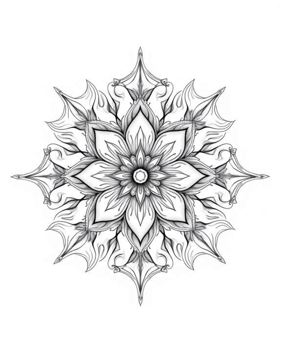 symmetrical intricate mandala design
