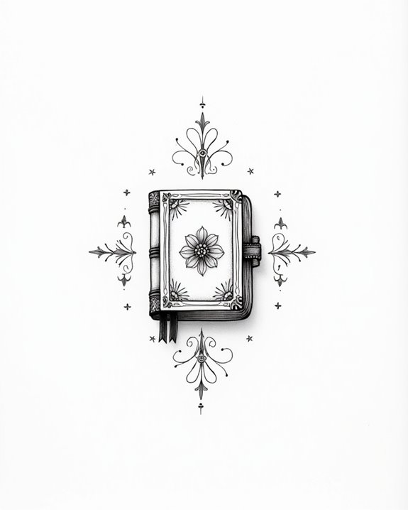 tiny book wrist tattoo