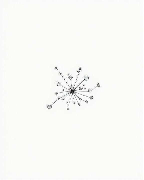 tiny constellation cluster tattoos