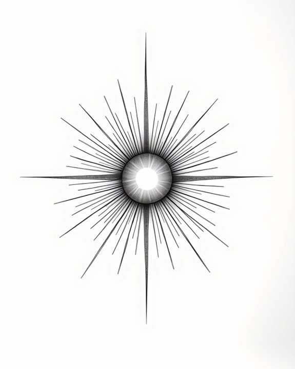 tiny solar symbol tattoo