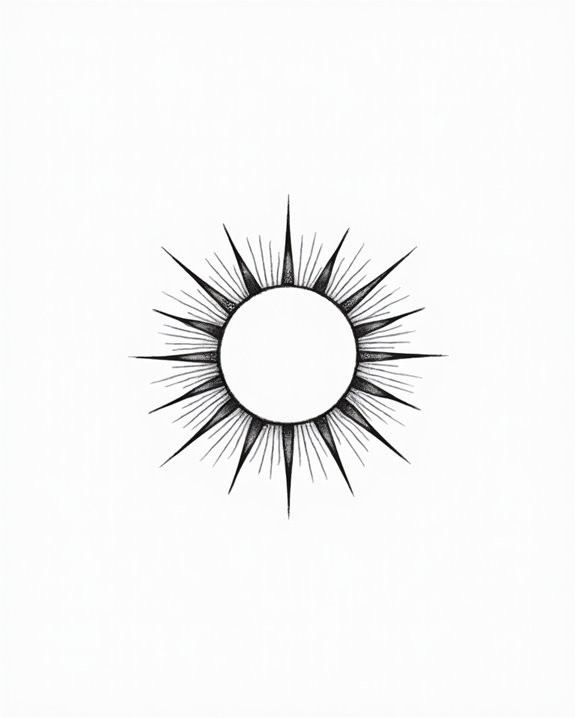 tiny sun tattoo inspiration