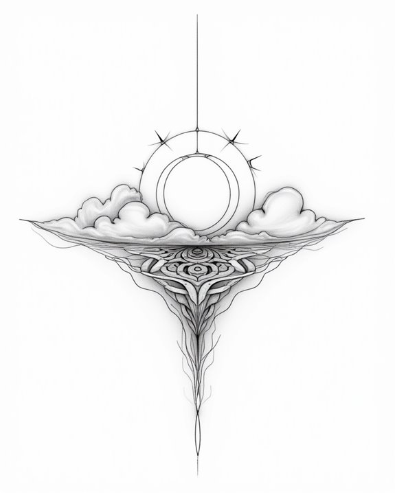 tranquil ethereal line doodles