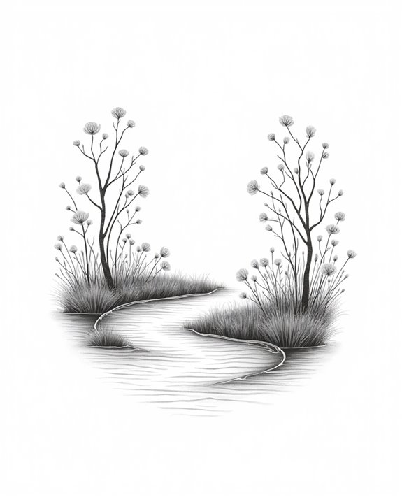 tranquil river meadow serenity