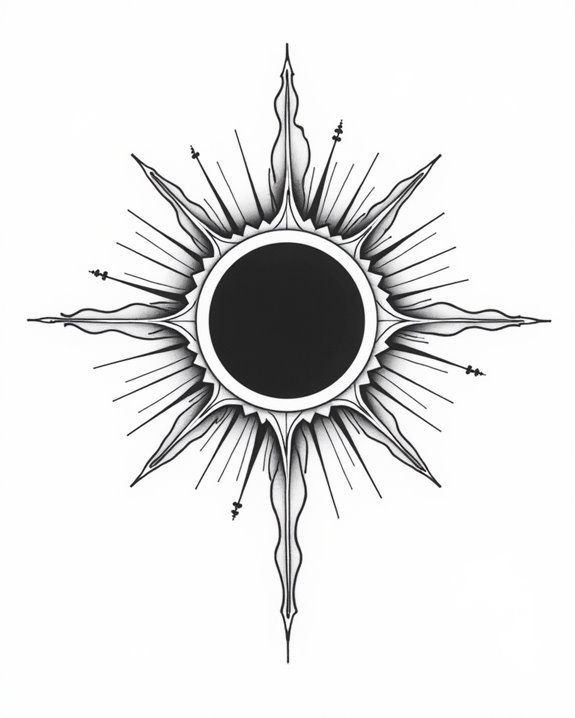 transformative solar eclipse tattoo