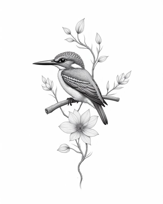 vivid kingfisher splash tattoo