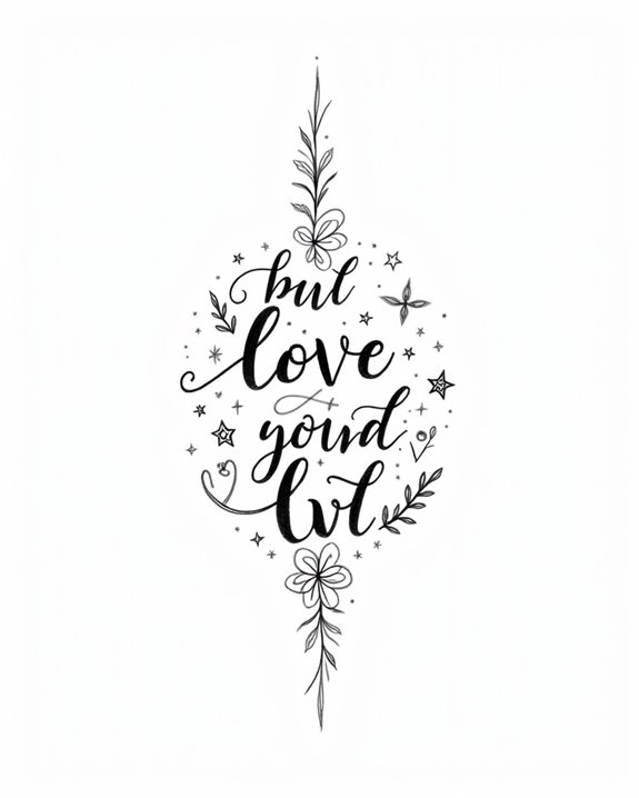 whimsical lyrical tattoo expressions
