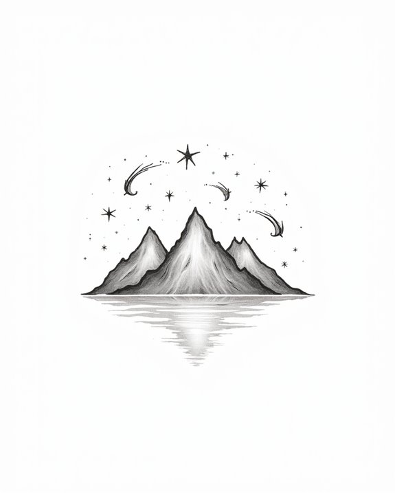 whimsical mountain nightscape design