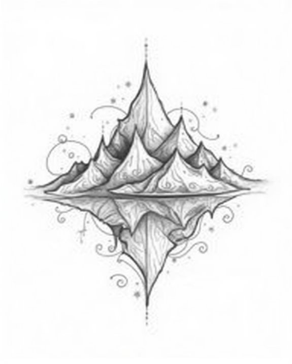 whimsical mountain wind tattoos