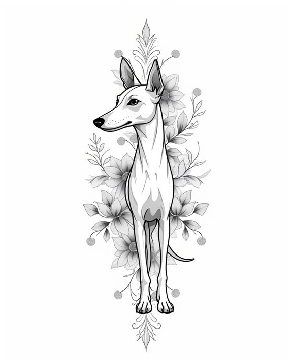 whimsical pug line art