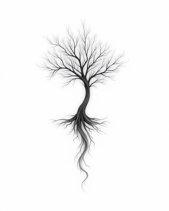 whispy tree tattoo artistry