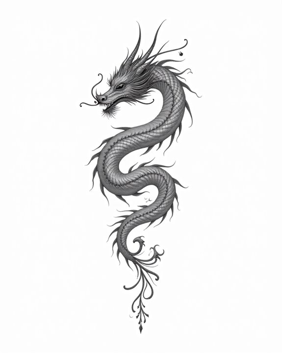 yin yang dragon tattoo art