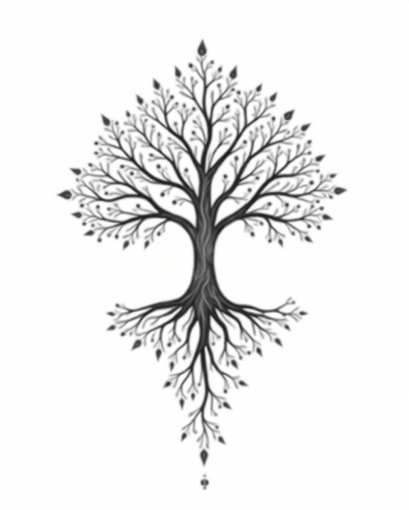zodiac tree tattoo elegance