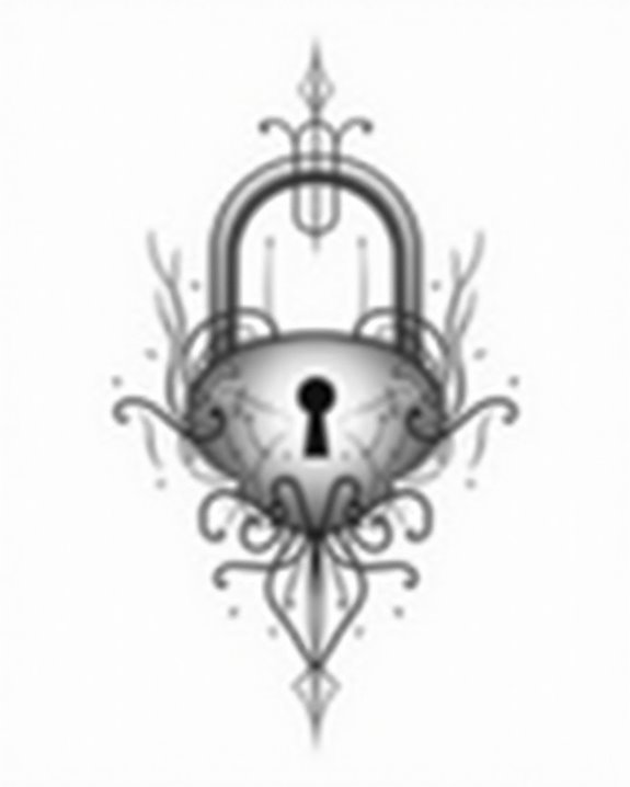 abstract art lock symbolism