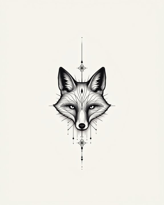 abstract feline geometric symbolism