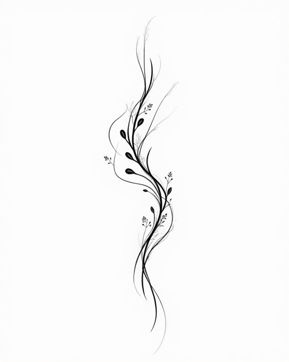 abstract flowing colorful tattoo