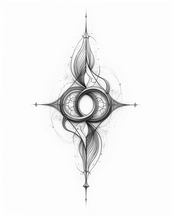 abstract infinity tattoo design