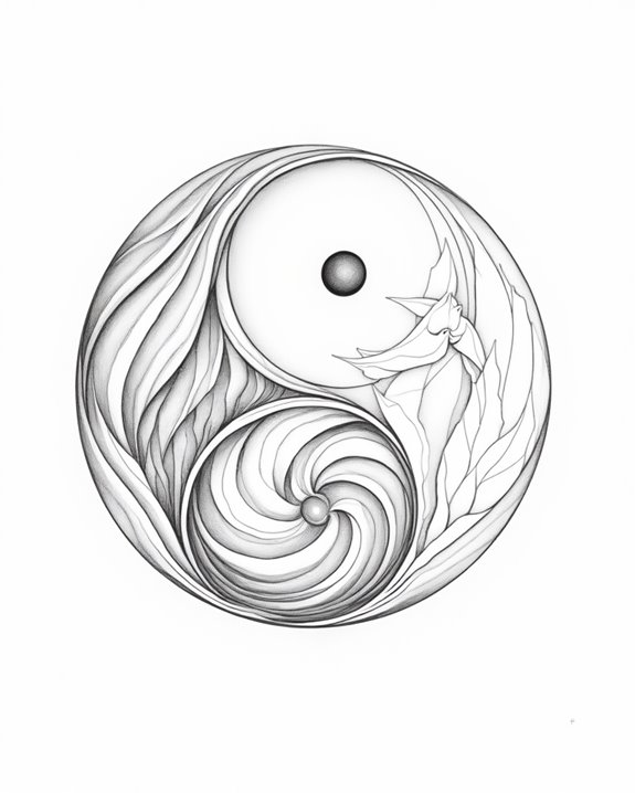abstract yin yang peace