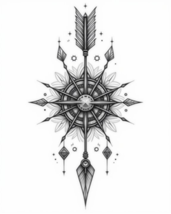 adventurous bohemian symbolic tattoos