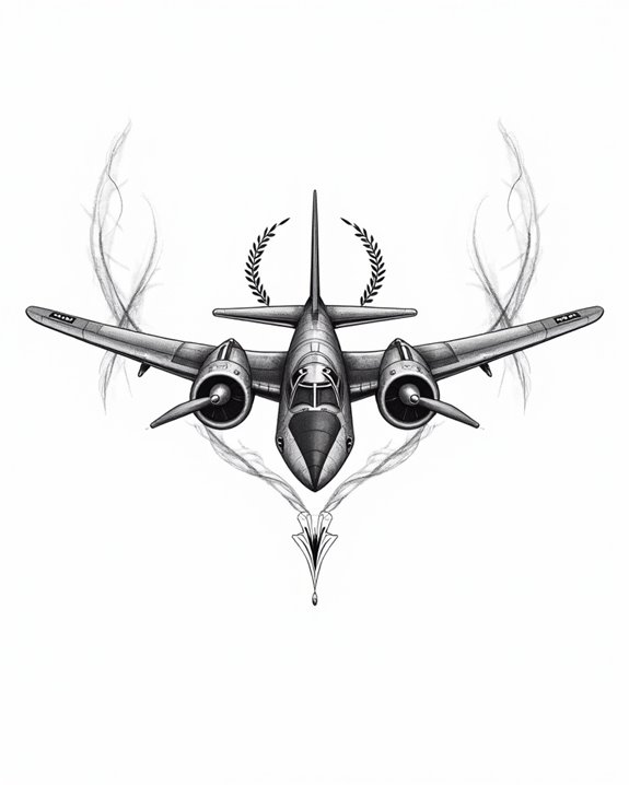 aerial combat art tattoos