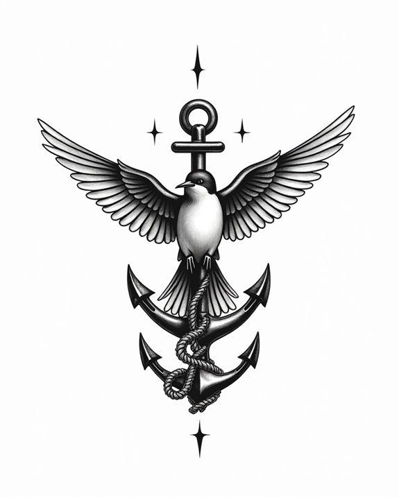 anchor rope swallow significance