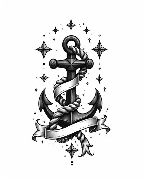 anchored memorial tribute symbol