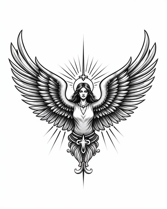 angel with sacred cross