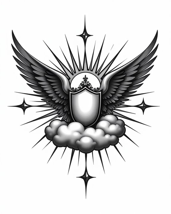 angelic radiance with rays