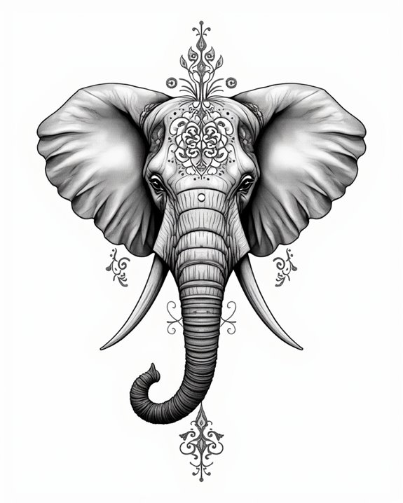 angular mosaic elephant