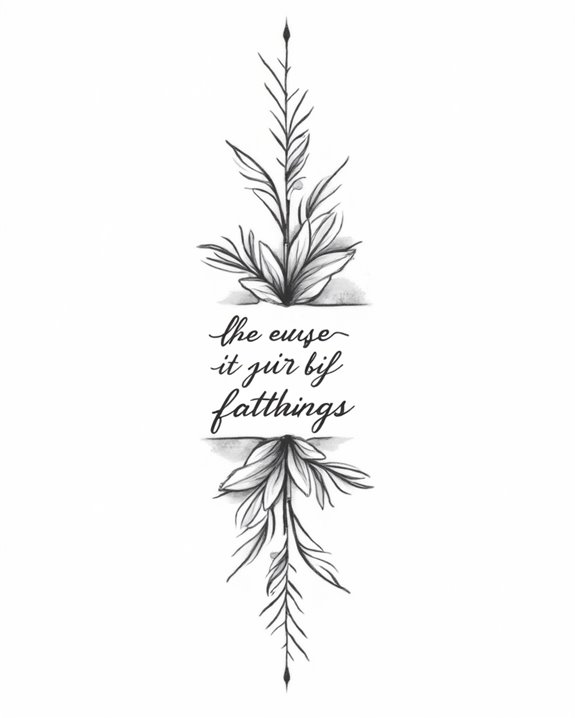 architectural font tattoo elegance
