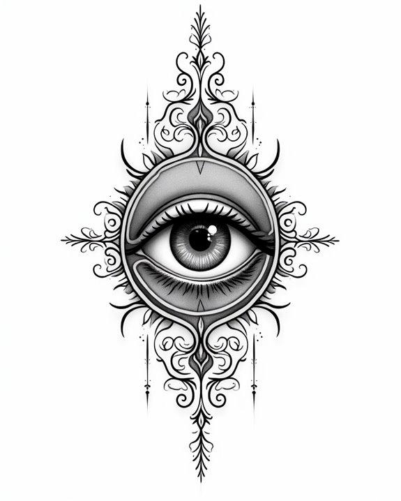 artistic colorful eye tattoos