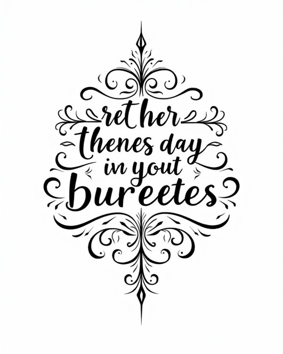 artistic font enhances tattoo uniqueness