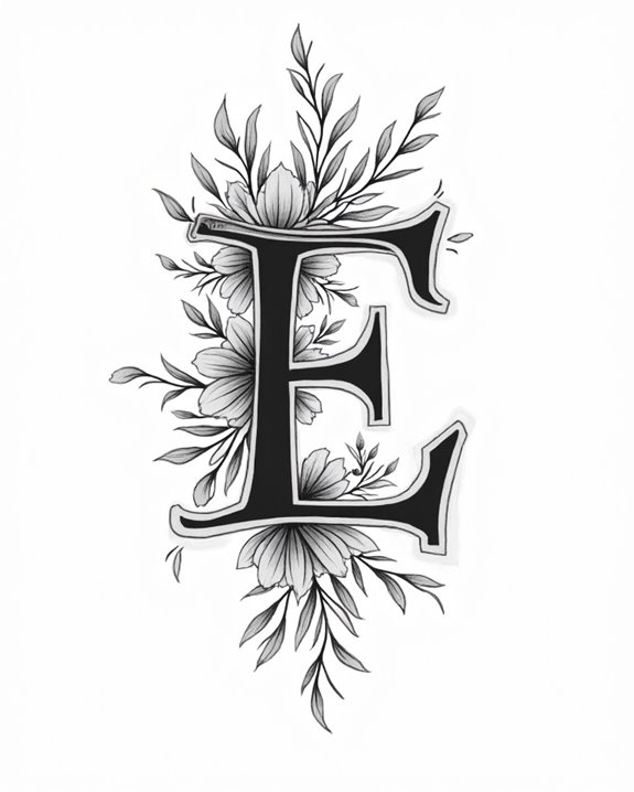 artistic letter tattoo ideas