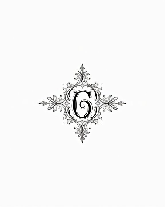 artistic monogram tattoo preservation