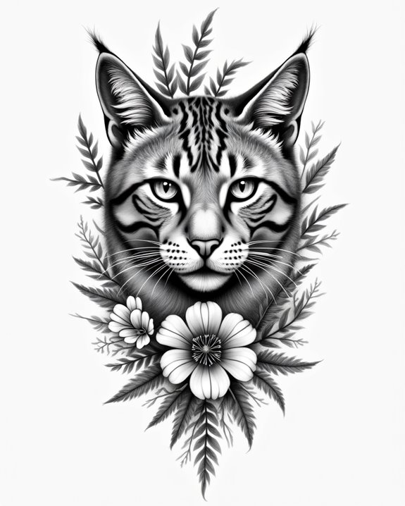 authentic feline portrait tattoos