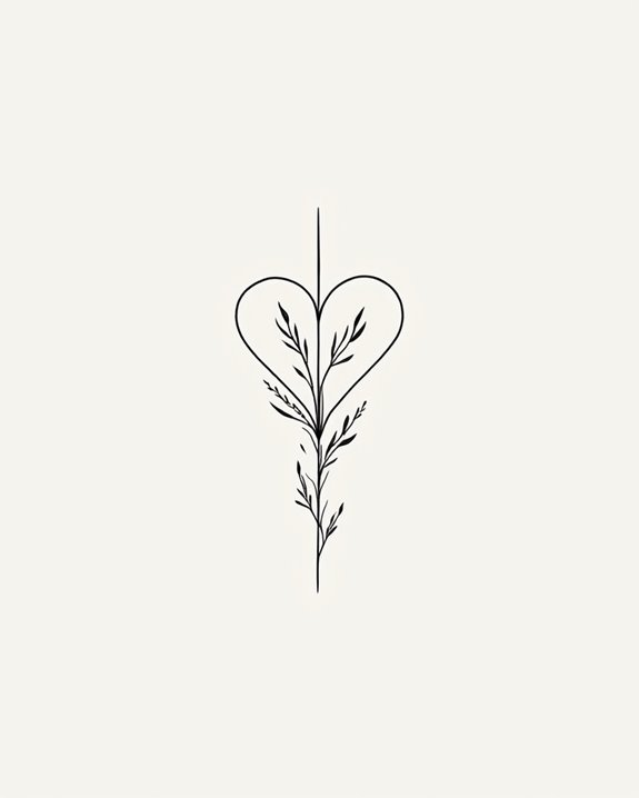 balanced heart sketches elegance