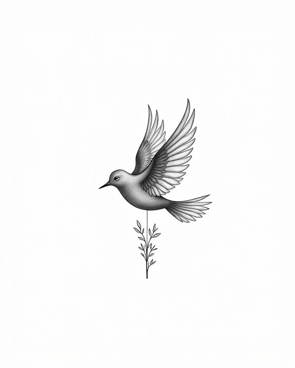 bird in graceful flight