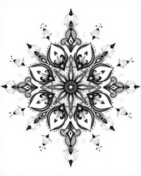 bohemian dotwork mandala