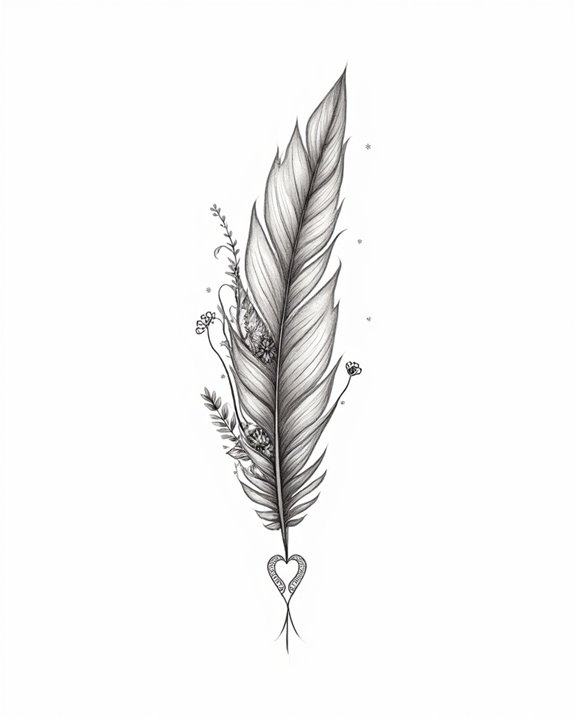 bohemian harmony heart tattoo