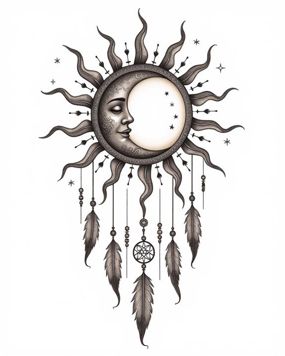 bohemian spiritual symbolic tattoos