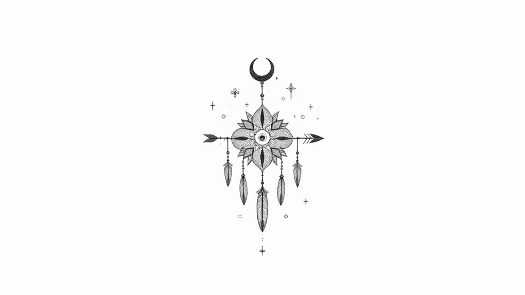 boho forearm tattoo inspiration