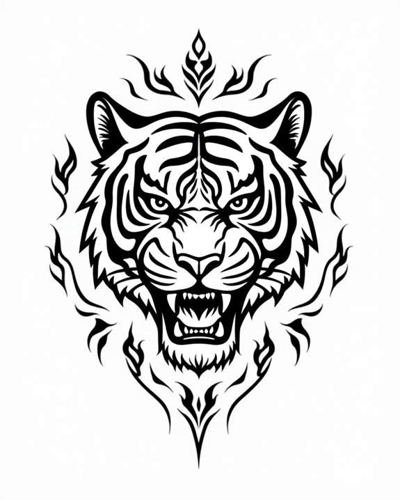 bold abstract tiger design