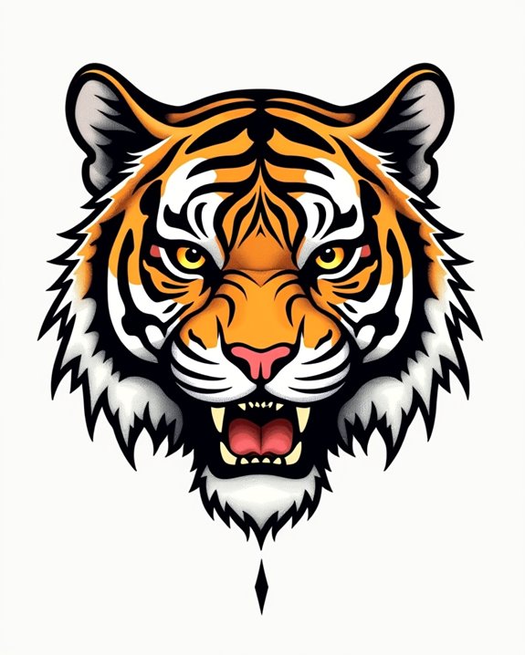 bold angular tiger design