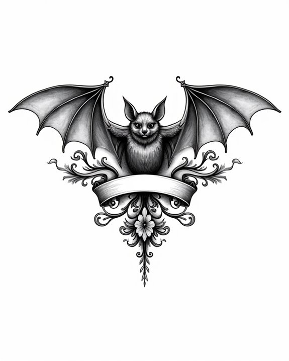 bold bat heart symbol