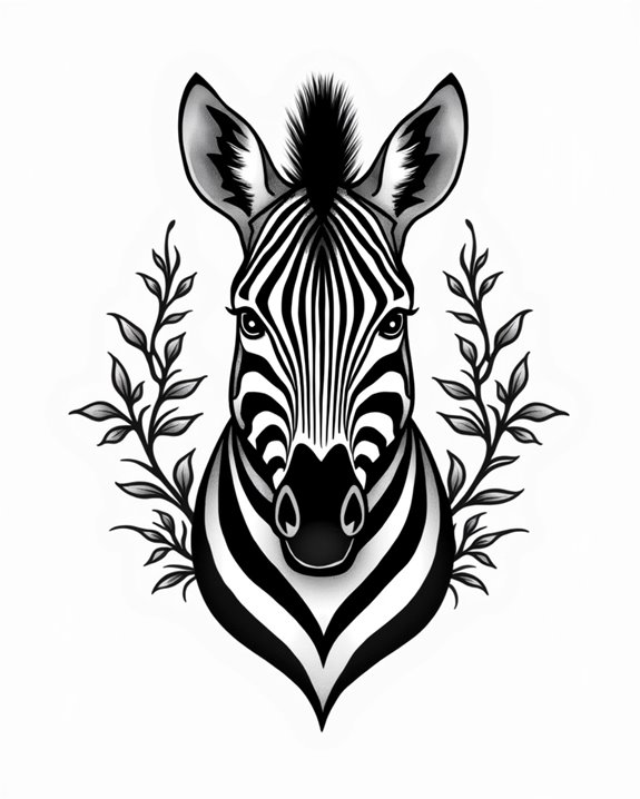 bold black and white zebra