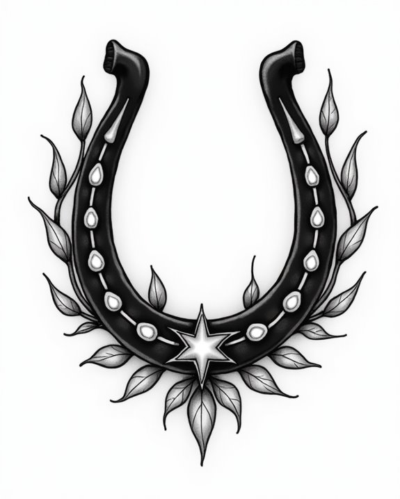 bold black horseshoe design