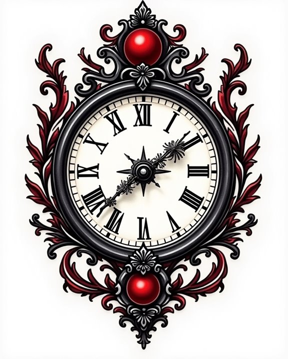 bold black red timepiece